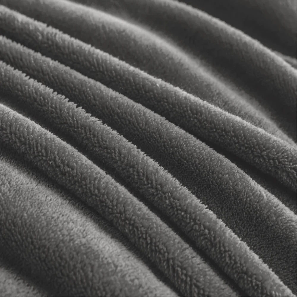Close-up of plush teddy fleece fabric with soft texture details