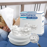 adjustable anti snoring mouthpiece on bedside table with packaging for sleep support