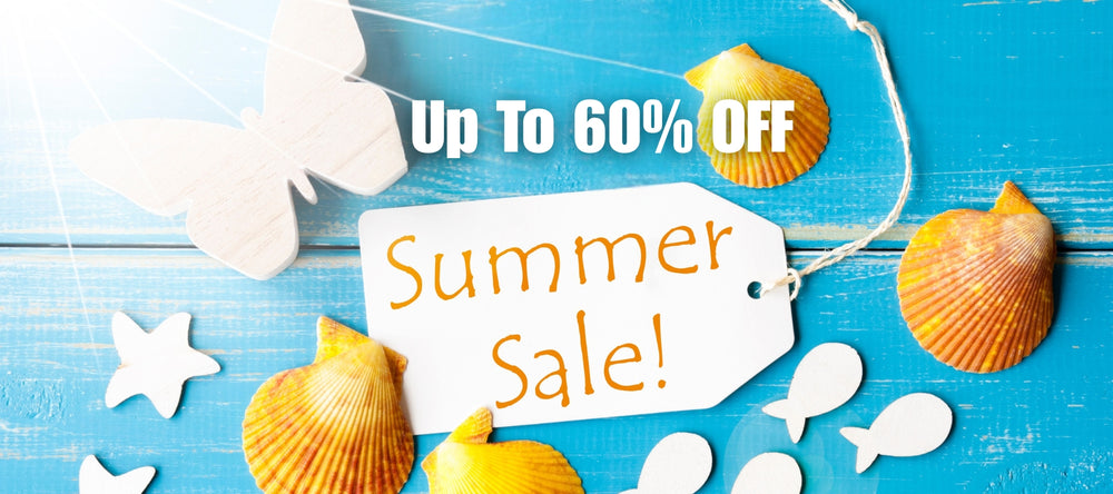 Summer sale banner for Australian Evolution showing up to 60% off on seasonal products.
