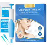 ClearSkin Pro Auto Skin Tag Remover tool with applicator pen and bands for easy at-home skin tag removal