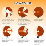 Step by step instructions on how to use ClearSkin Pro Skin Tag Remover pen for safe at-home skin tag treatment