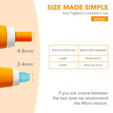 ClearSkin Pro Skin Tag Remover size chart showing micro and regular bands for safe skin tag removal at home