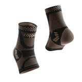 Pair of open-toe ankle sleeves showing lightweight compression support