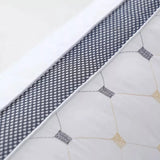Close up of breathable mesh pillow edge for cooling comfort pillow
