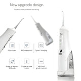 Upgraded cordless oral irrigator with multiple cleaning modes.