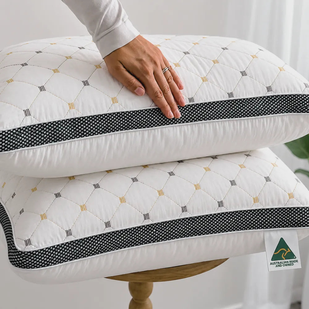 DreamHaven Australian Made luxury hotel pillows with adjustable smart zipper design