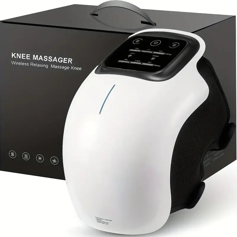 Electric knee massager with heat and vibration therapy for arthritis and joint pain relief
