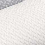 close up of textured fabric showing airflow design ergonomic pillow