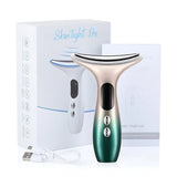Green face sculpting device displayed with box for V-shaping