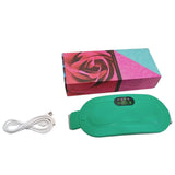 Green period cramp relief heating pad with digital screen