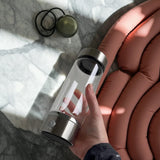 Portable hydrogen water bottle with sleek stainless steel design