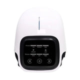 Knee massager with digital control panel showing infrared heat and vibration settings for joint therapy