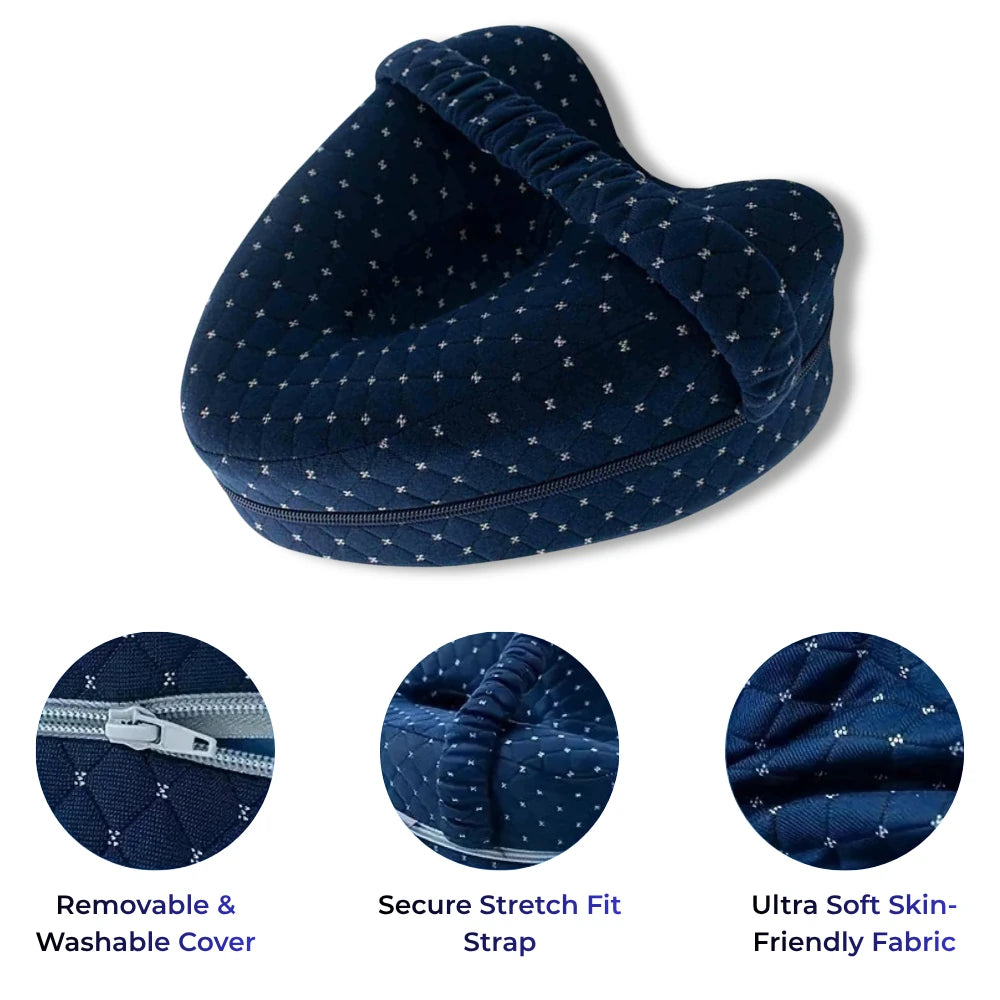 knee pillow made with soft breathable fabric for comfort