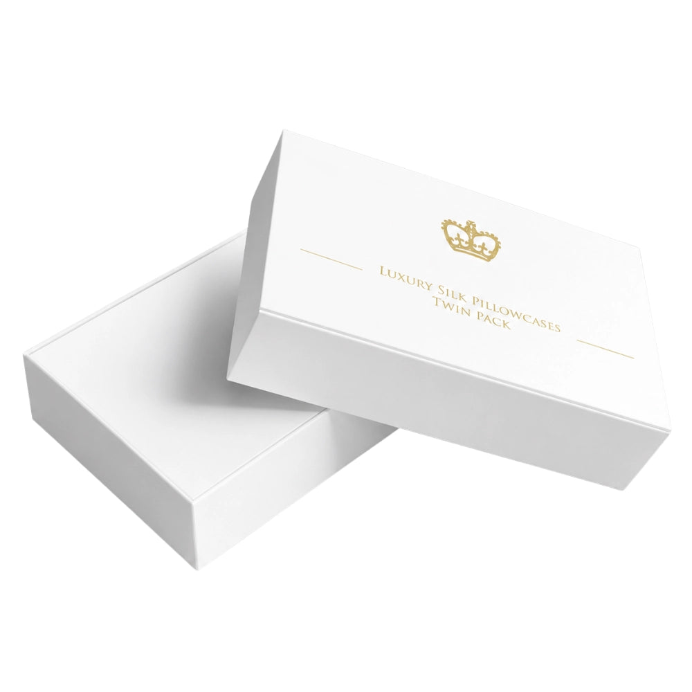 Luxury gift box included with premium mulberry silk pillowcases