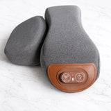 Control buttons on cushion end for easy neck massager settings