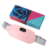 Pink period heating pad with digital display and gift box