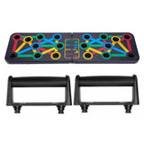 Push up board assembled with handles for upper body workouts, push up trainer