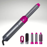 SilkFlow Air 5-in-1 Styler with curling wand and hot air brush attachments