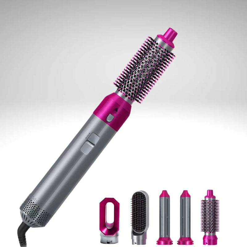 SilkFlow Air 5-in-1 Styler with round brush for volume, curl and smooth styling
