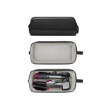 Interior view of the SilkFlow Air travel case showing organised compartments.