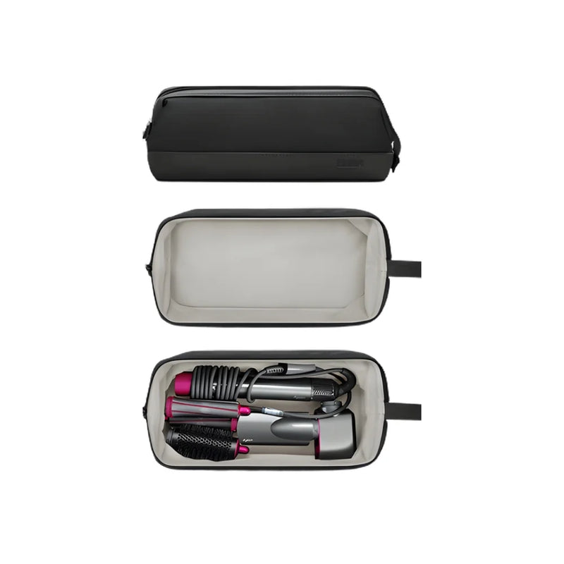 Interior view of the SilkFlow Air travel case showing organised compartments.