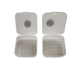 Two refill trays of elastic bands used for home skin tag removal