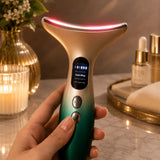 SkinTight Pro green EMS face and neck lifting device with skin tightening technology