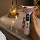 SkinTight Pro white face and neck sculpting device with EMS skin rejuvenation features
