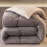 folded fleece quilt showing thick premium soft fill and texture