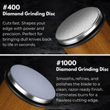 Diamond and ceramic discs for the TrueEdge magnetic knife sharpener
