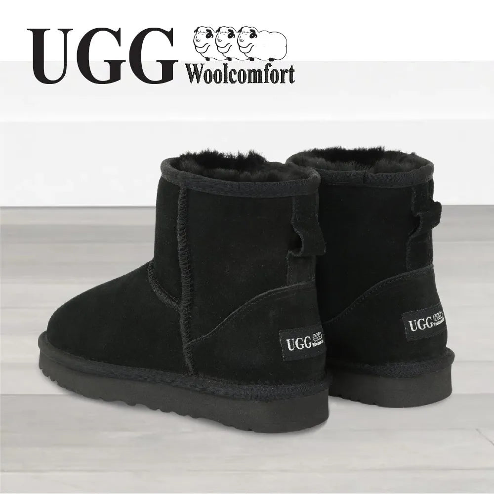 black boots rear view with sturdy sole for winter wear winter boots