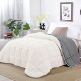 light quilt layered on bed creating soft winter bedding look